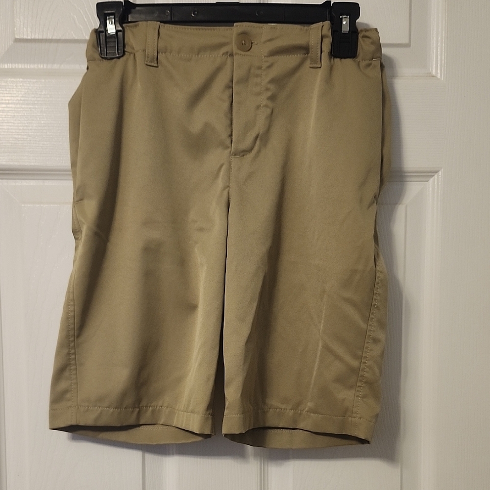 Classic Tan Flat Front Kids Shorts